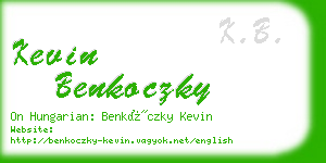 kevin benkoczky business card